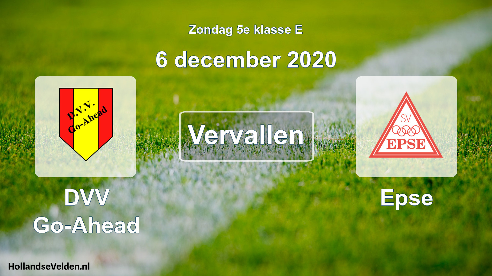 Scheduled Match: DVV Go-Ahead - Epse (6 December 2020)
