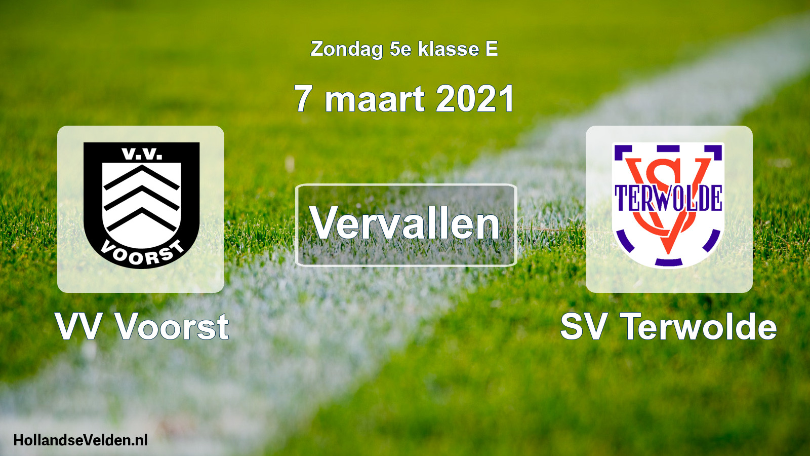 Scheduled Match: VV Voorst - SV Terwolde (7 March 2021)