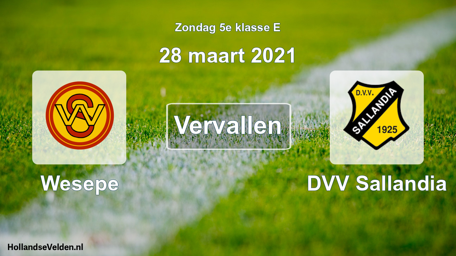 Scheduled Match: Wesepe - DVV Sallandia (28 March 2021)