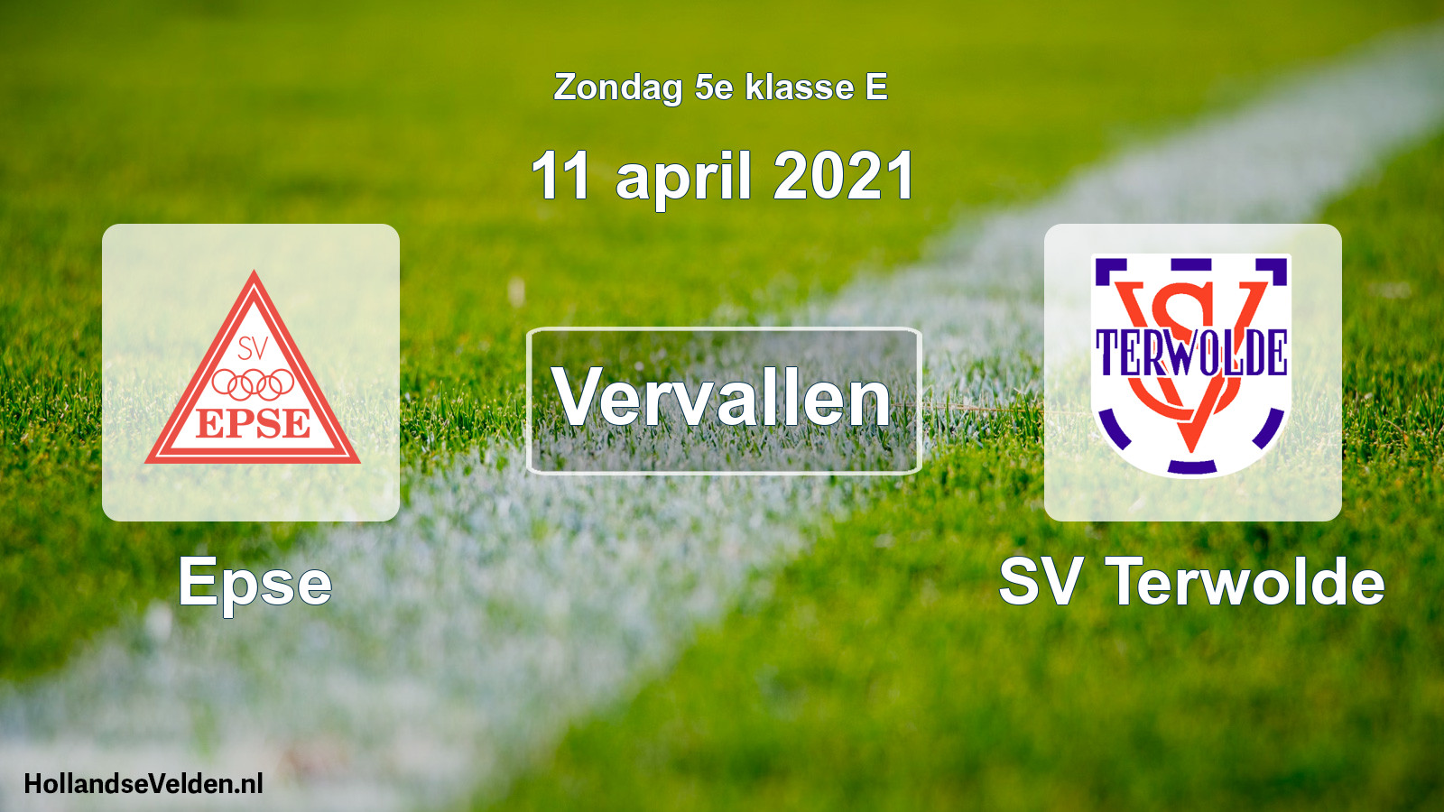 Scheduled Match: Epse - SV Terwolde (11 April 2021)