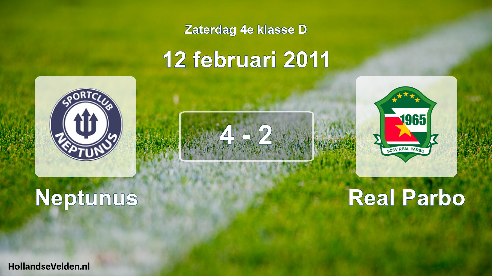 Total number of matches played: Neptunus - Real Parbo 4 - 2 (12 February 2011)
