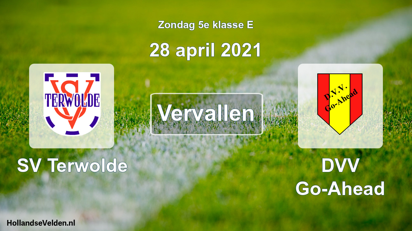 Scheduled Match: SV Terwolde - DVV Go-Ahead (28 April 2021)
