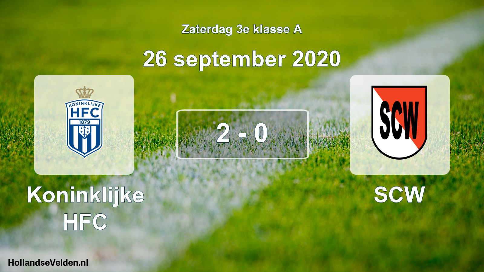 Total number of matches played: Koninklijke HFC - SCW 2 - 0 (26 September 2020)