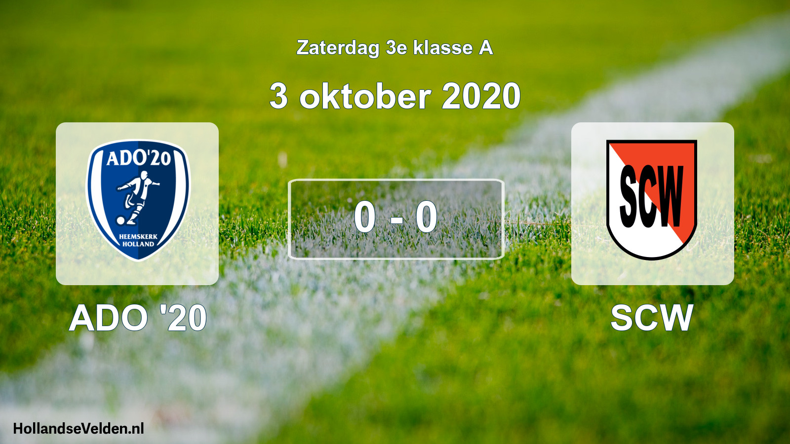 Total number of matches played: ADO '20 - SCW 0 - 0 (3 October 2020)