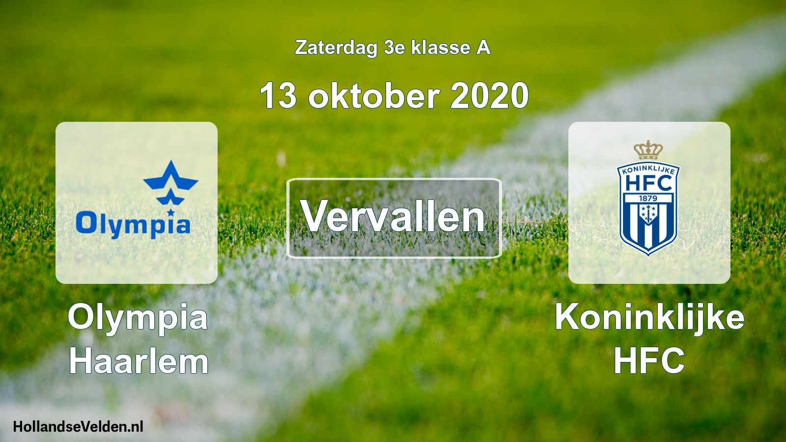 Scheduled Match: Olympia Haarlem - Koninklijke HFC (13 October 2020)