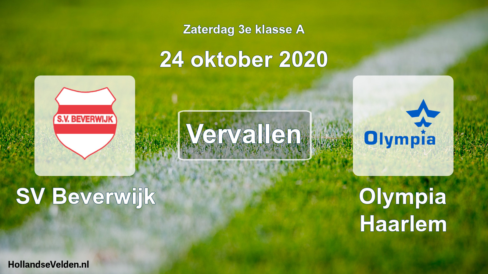 Scheduled Match: SV Beverwijk - Olympia Haarlem (24 October 2020)