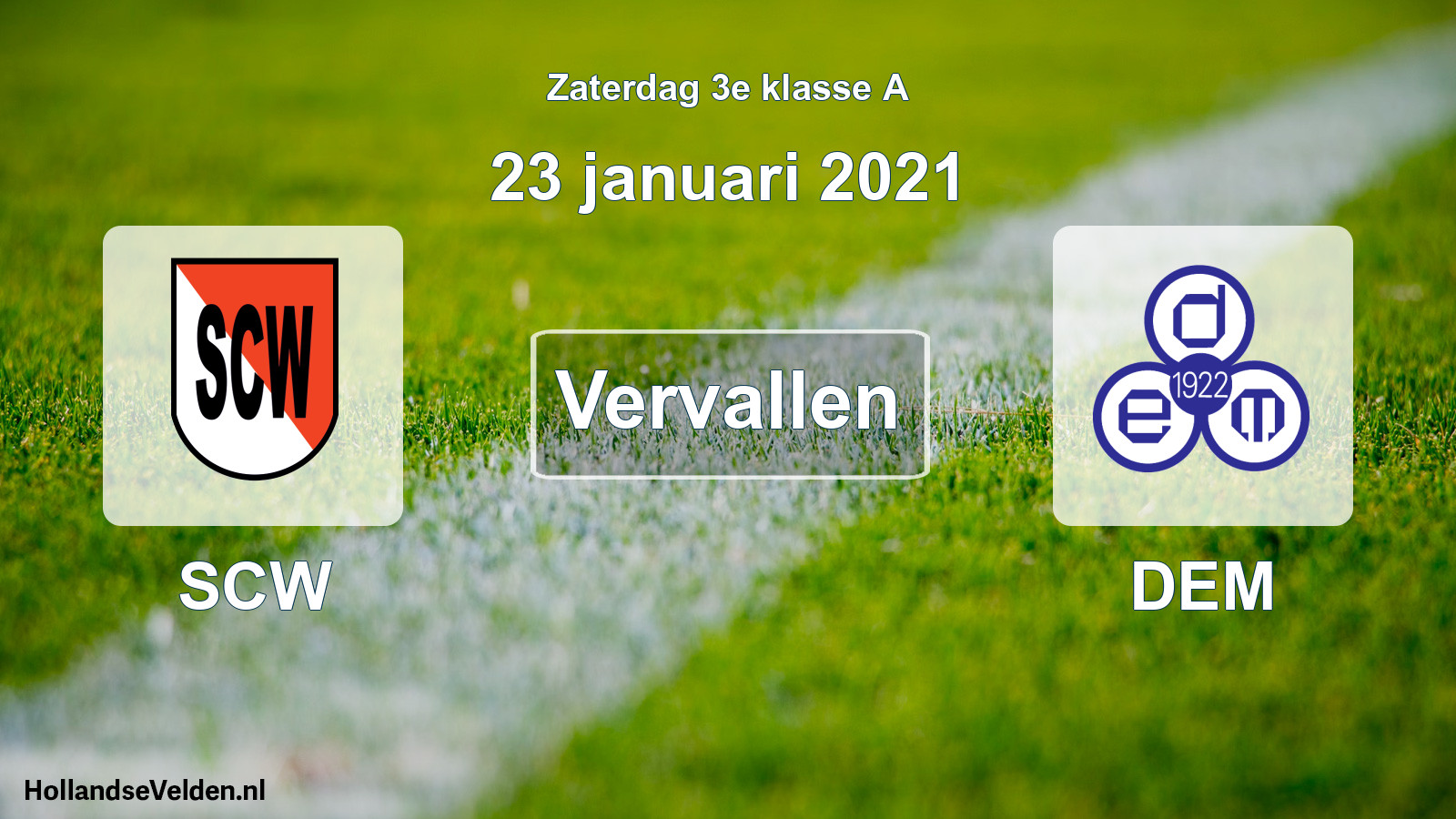 Scheduled Match: SCW - DEM (23 January 2021)