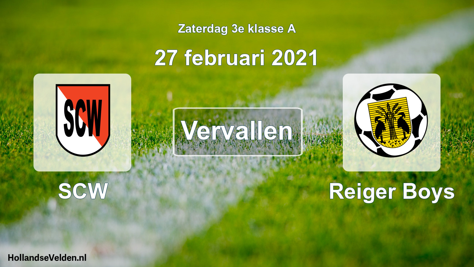 Scheduled Match: SCW - Reiger Boys (27 February 2021)
