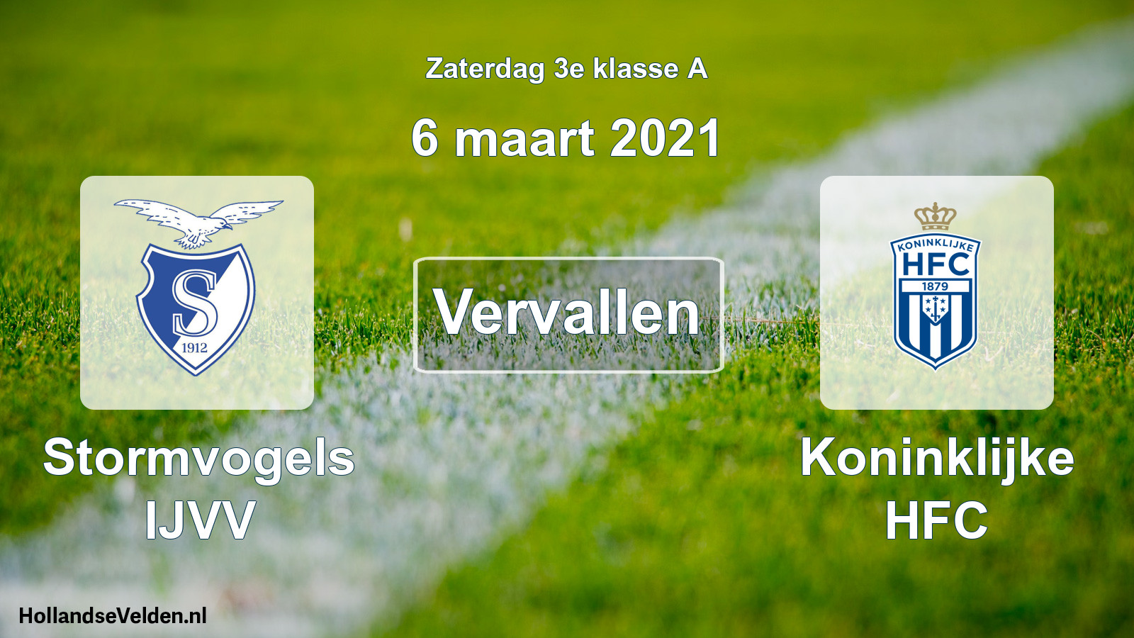Scheduled Match: Stormvogels IJVV - Koninklijke HFC (6 March 2021)
