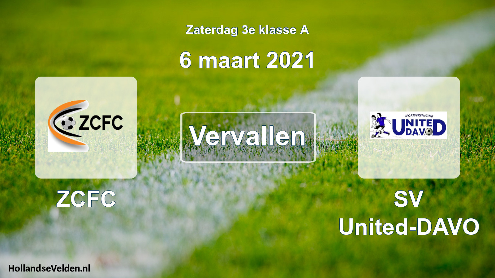 Scheduled Match: ZCFC - SV United-DAVO (6 March 2021)