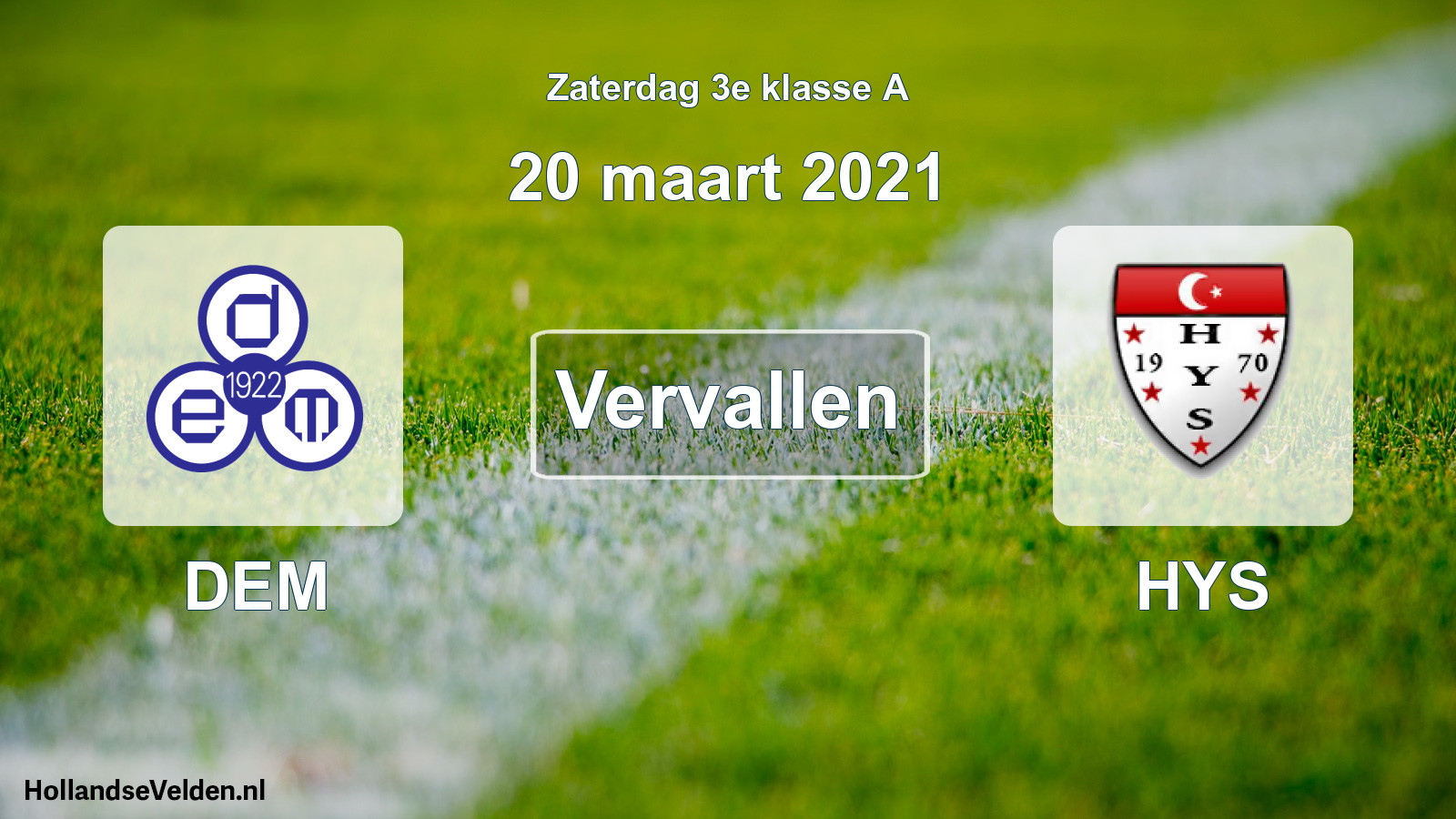 Scheduled Match: DEM - HYS (20 March 2021)
