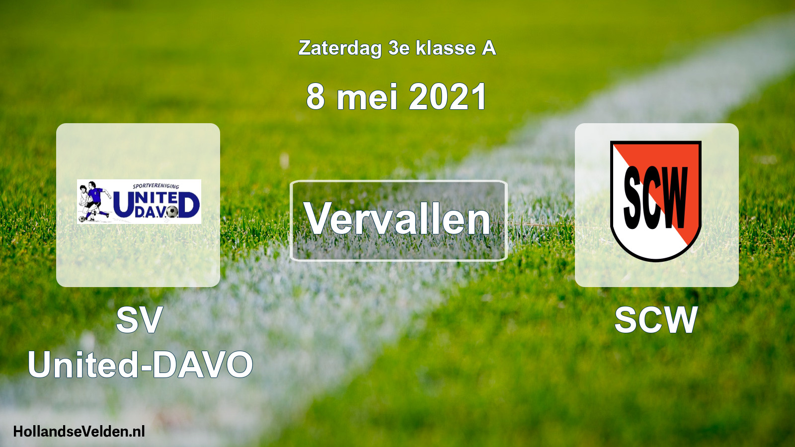 Scheduled Match: SV United-DAVO - SCW (8 May 2021)