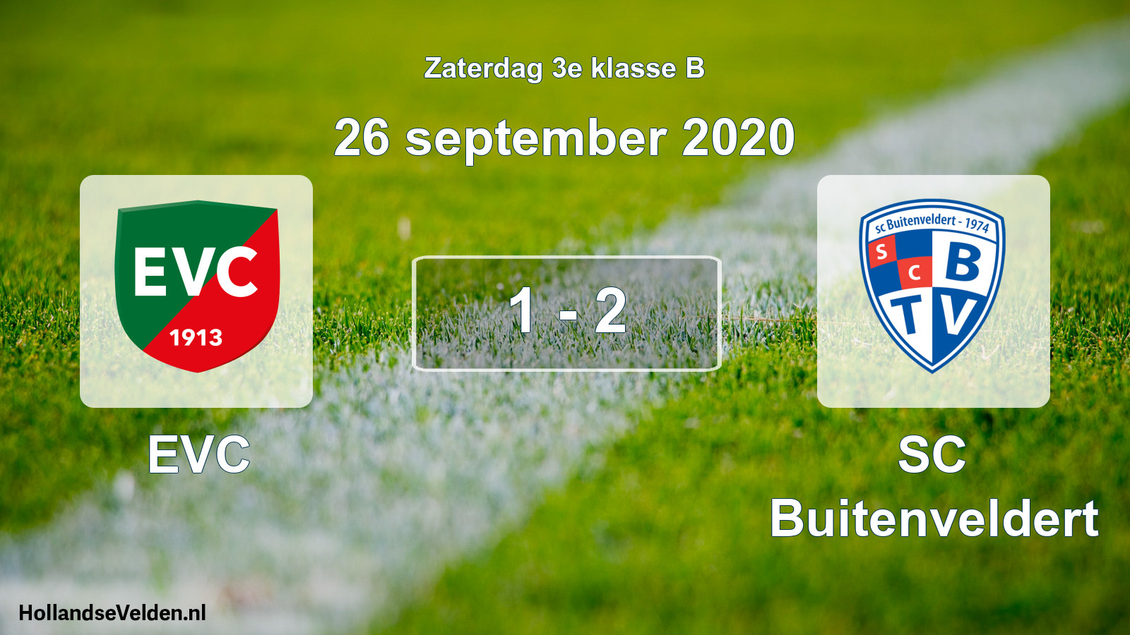 Total number of matches played: EVC - SC Buitenveldert 1 - 2 (26 September 2020)