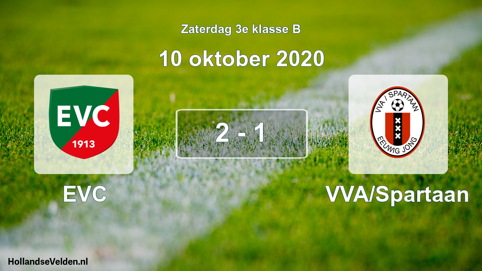 Total number of matches played: EVC - VVA/Spartaan 2 - 1 (10 October 2020)