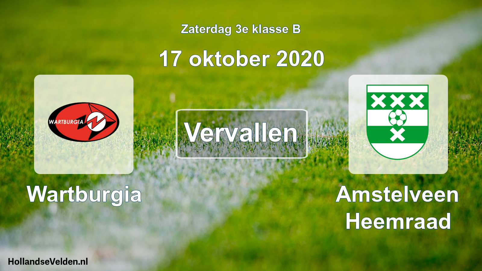 Scheduled Match: Wartburgia - Amstelveen Heemraad (17 October 2020)