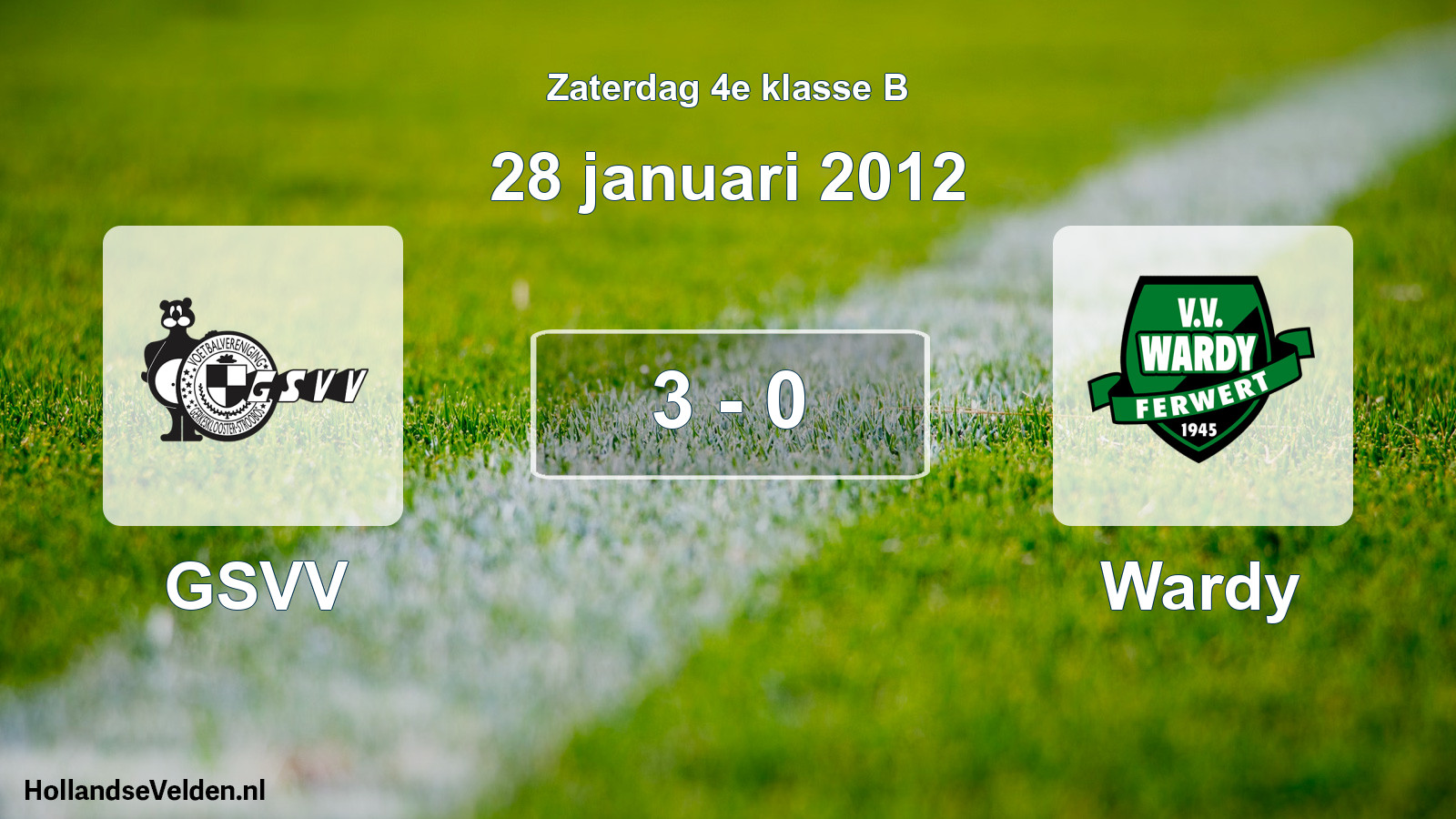 Total number of matches played: GSVV - Wardy 3 - 0 (28 January 2012)