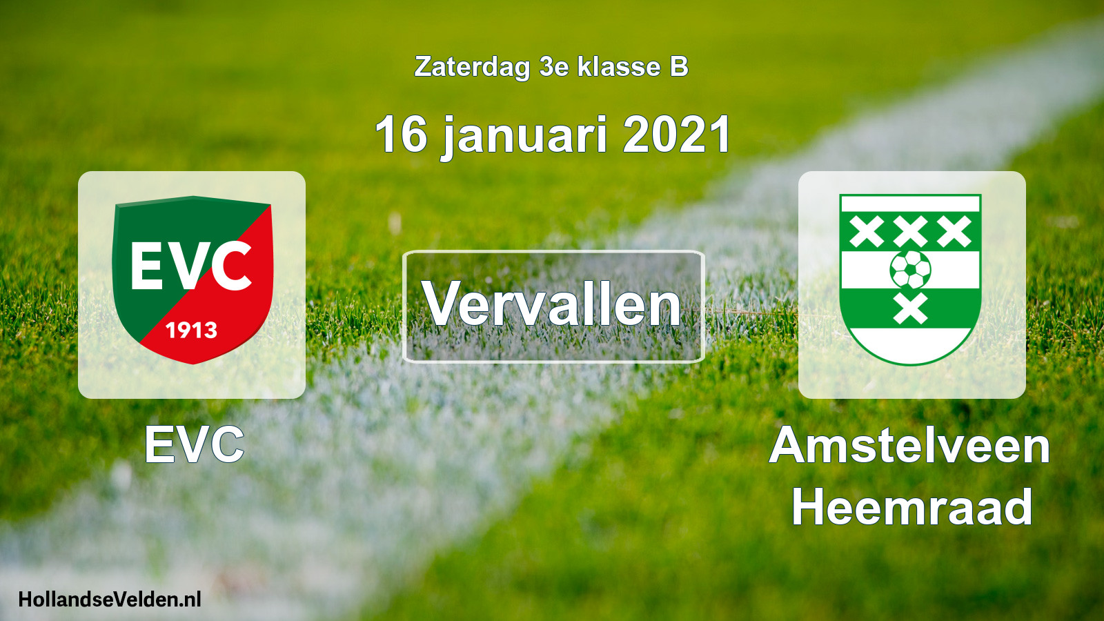 Scheduled Match: EVC - Amstelveen Heemraad (16 January 2021)
