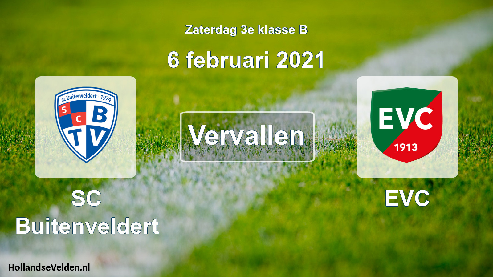 Scheduled Match: SC Buitenveldert - EVC (6 February 2021)