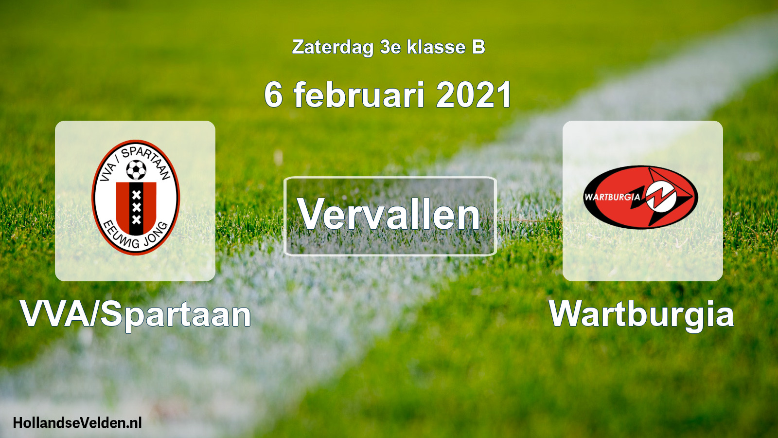Scheduled Match: VVA/Spartaan - Wartburgia (6 February 2021)