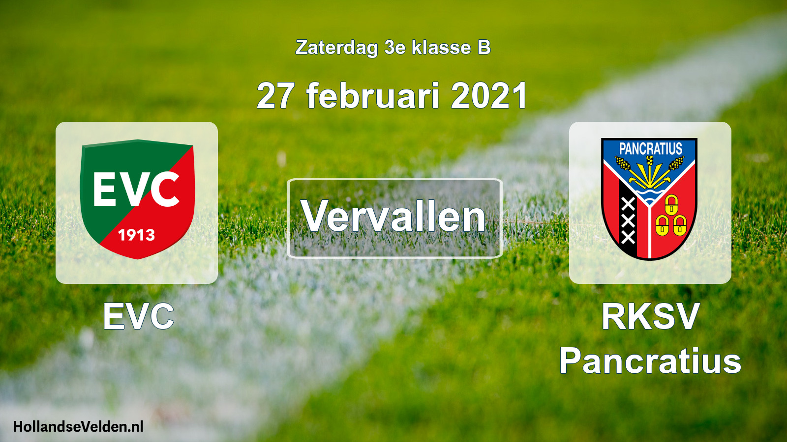 Scheduled Match: EVC - RKSV Pancratius (27 February 2021)
