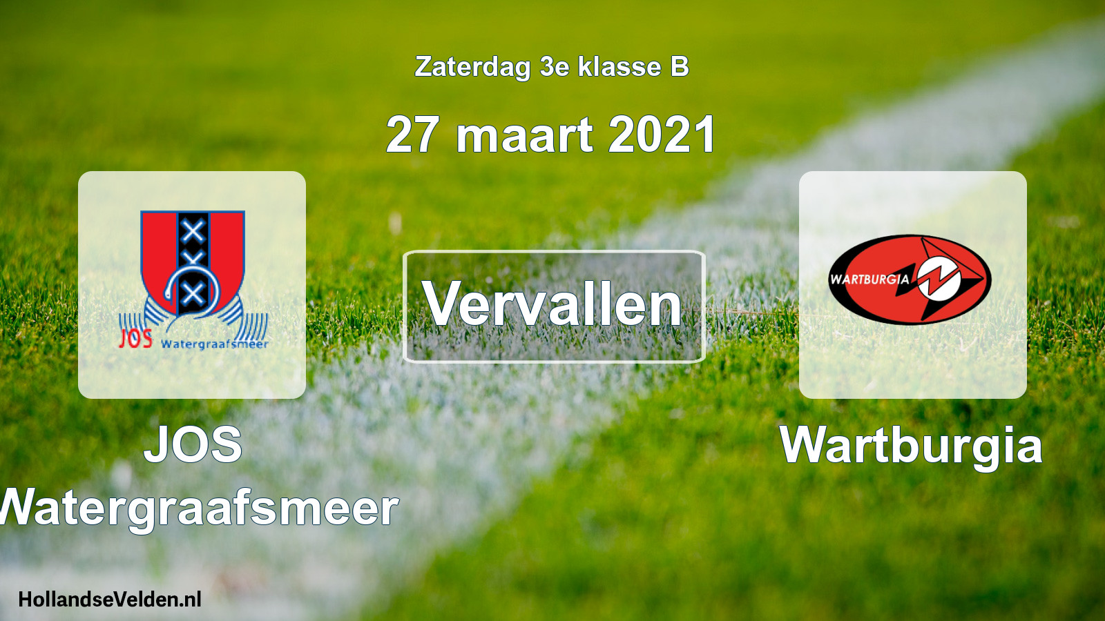 Scheduled Match: JOS Watergraafsmeer - Wartburgia (27 March 2021)