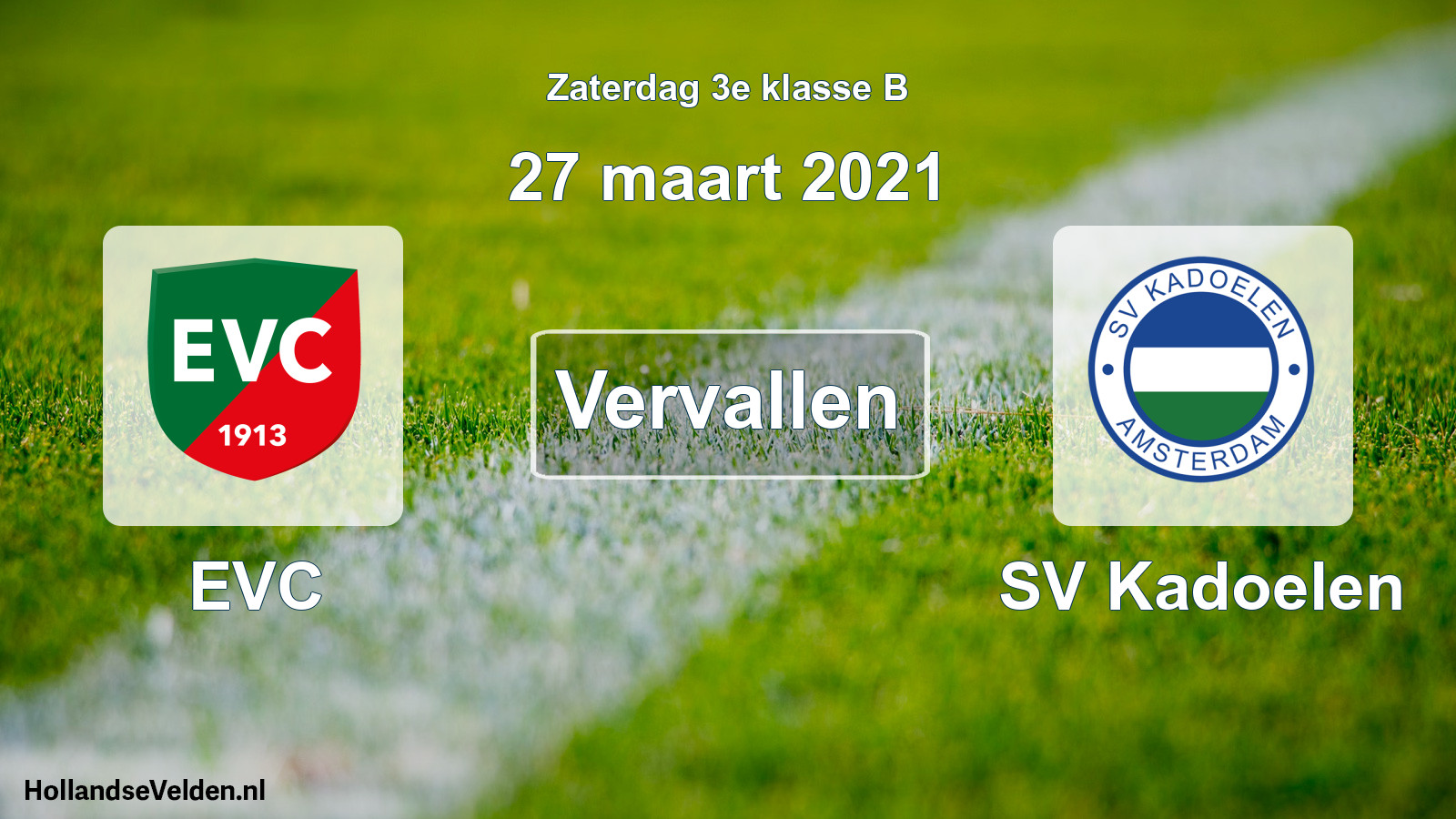 Scheduled Match: EVC - SV Kadoelen (27 March 2021)