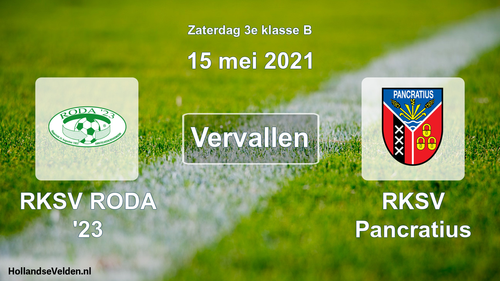Scheduled Match: RKSV RODA '23 - RKSV Pancratius (15 May 2021)