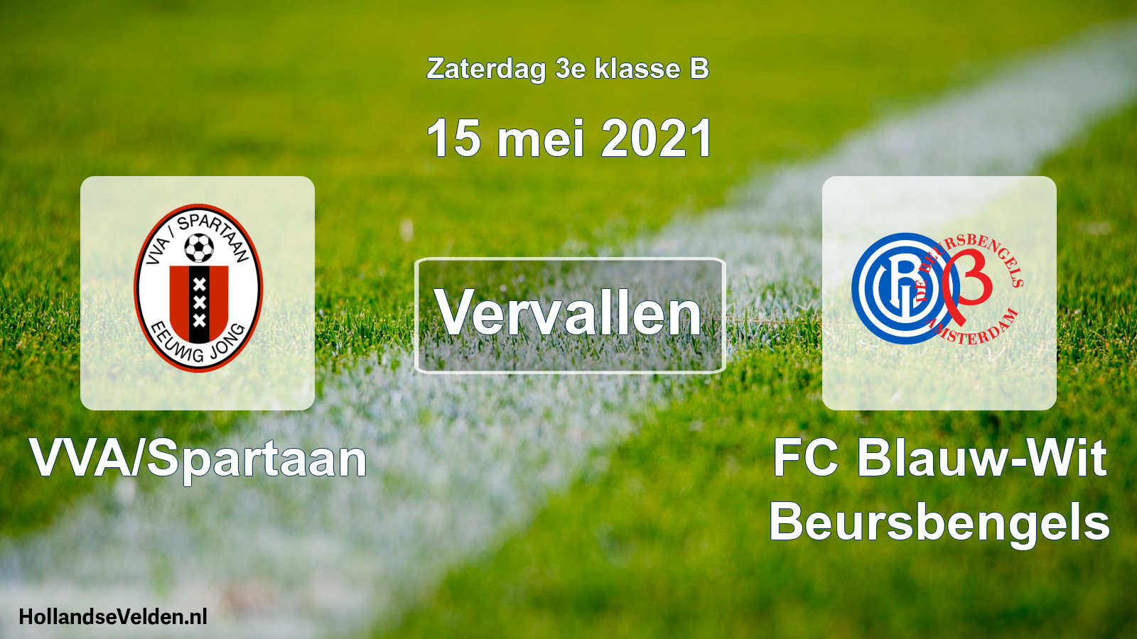 Scheduled Match: VVA/Spartaan - FC Blauw-Wit Beursbengels (15 May 2021)