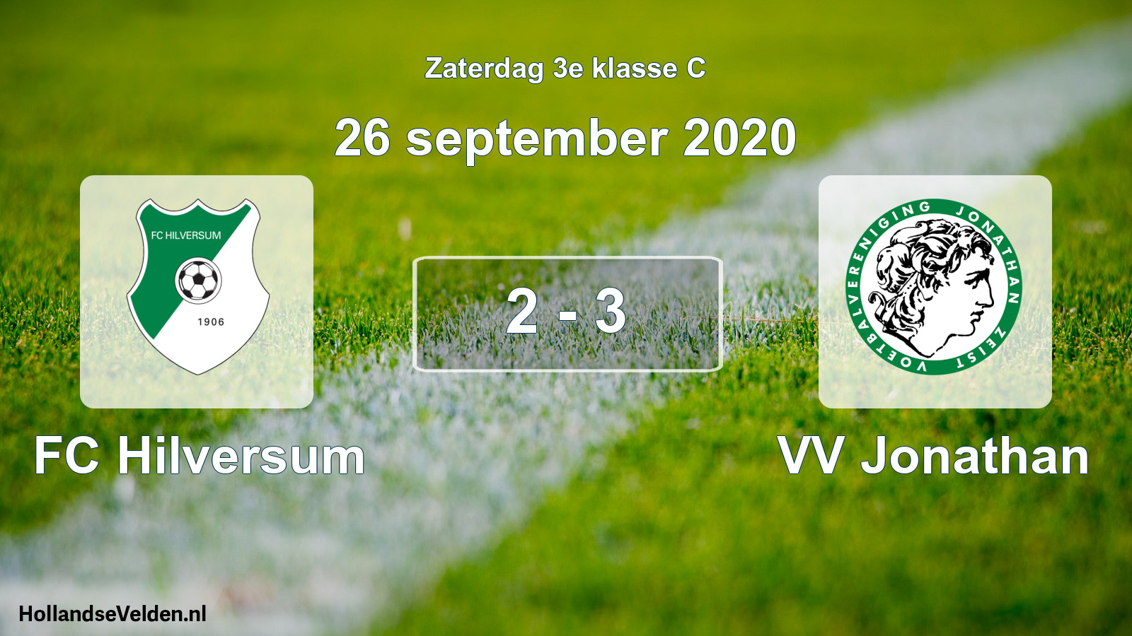 Total number of matches played: FC Hilversum - VV Jonathan 2 - 3 (26 September 2020)