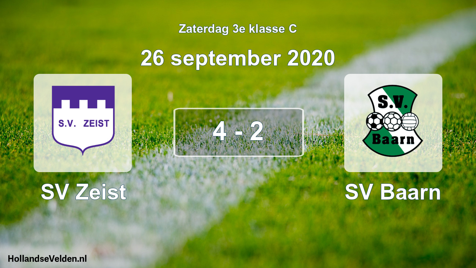 Total number of matches played: SV Zeist - SV Baarn 4 - 2 (26 September 2020)