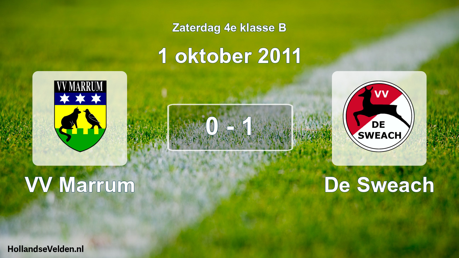 Total number of matches played: VV Marrum - De Sweach 0 - 1 (1 October 2011)