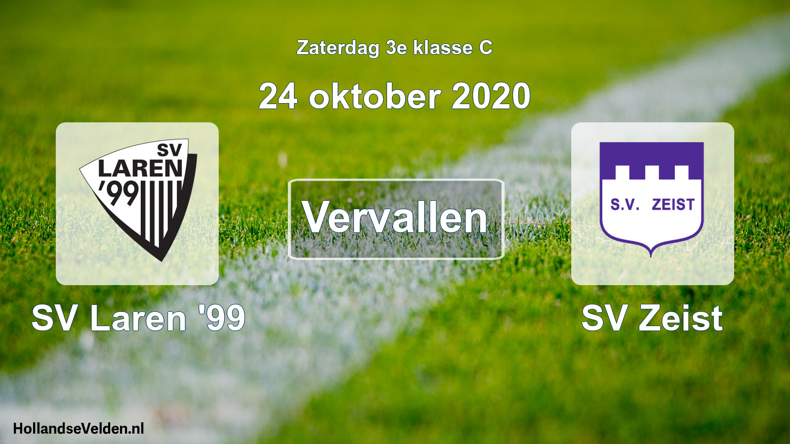 Scheduled Match: SV Laren '99 - SV Zeist (24 October 2020)