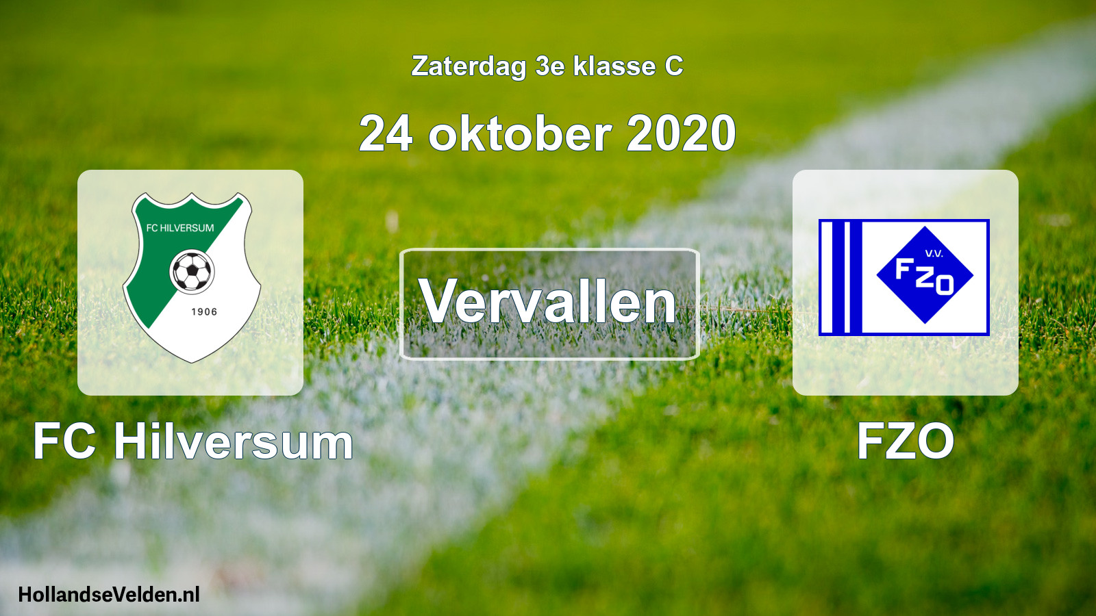 Scheduled Match: FC Hilversum - FZO (24 October 2020)
