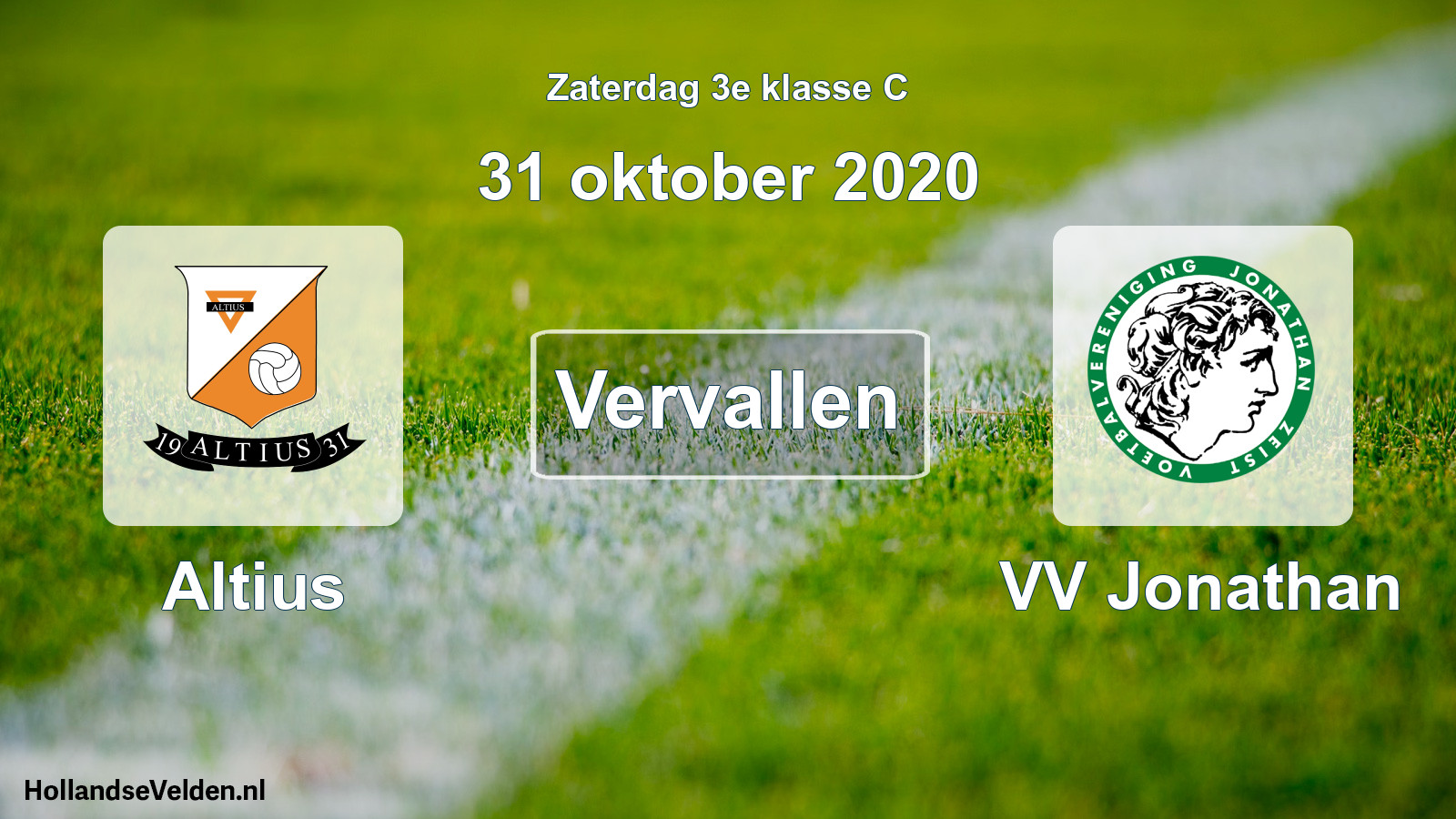 Scheduled Match: Altius - VV Jonathan (31 October 2020)