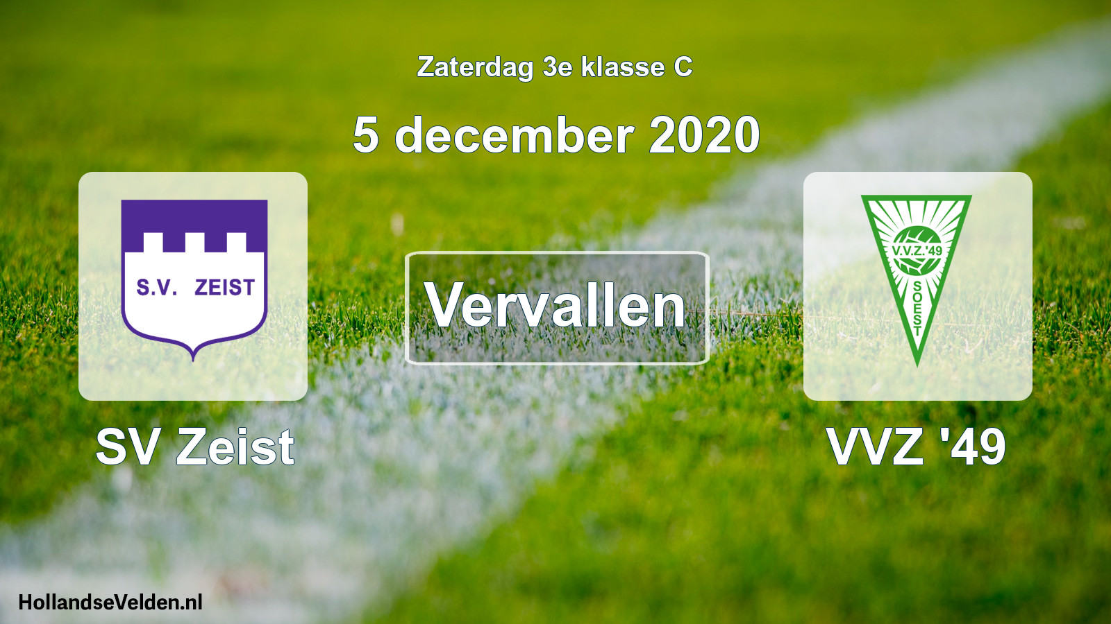 Scheduled Match: SV Zeist - VVZ '49 (5 December 2020)