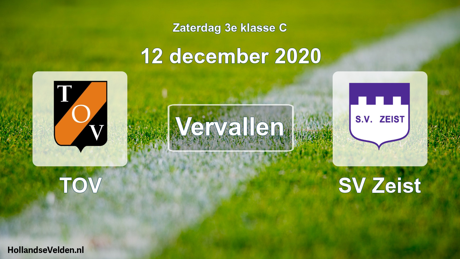 Scheduled Match: TOV - SV Zeist (12 December 2020)