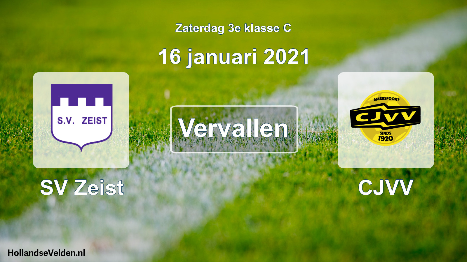 Scheduled Match: SV Zeist - CJVV (16 January 2021)