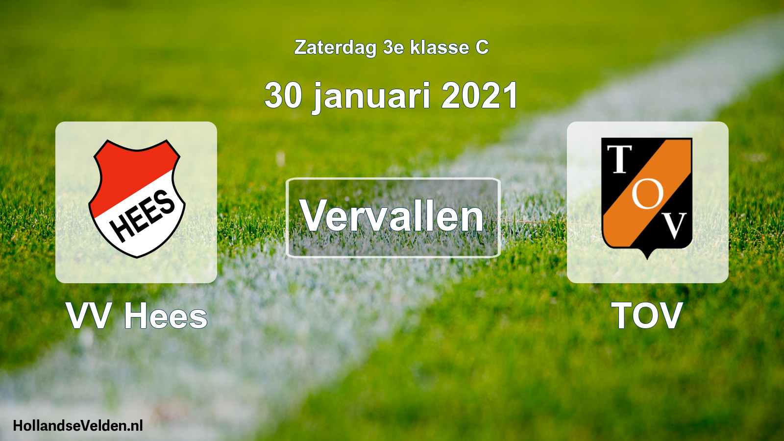 Scheduled Match: VV Hees - TOV (30 January 2021)