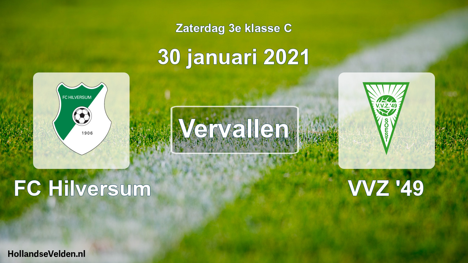 Scheduled Match: FC Hilversum - VVZ '49 (30 January 2021)