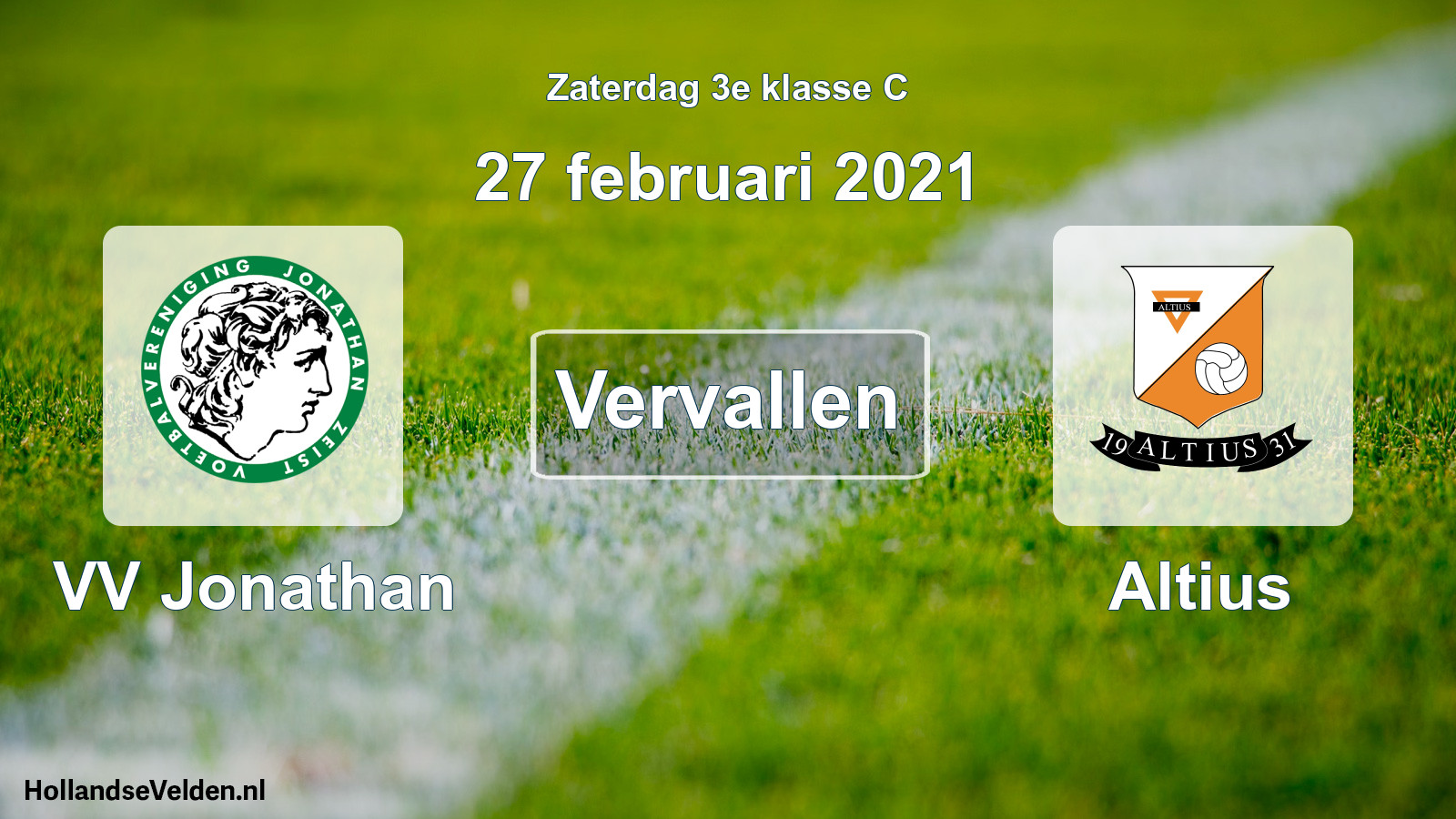 Scheduled Match: VV Jonathan - Altius (27 February 2021)