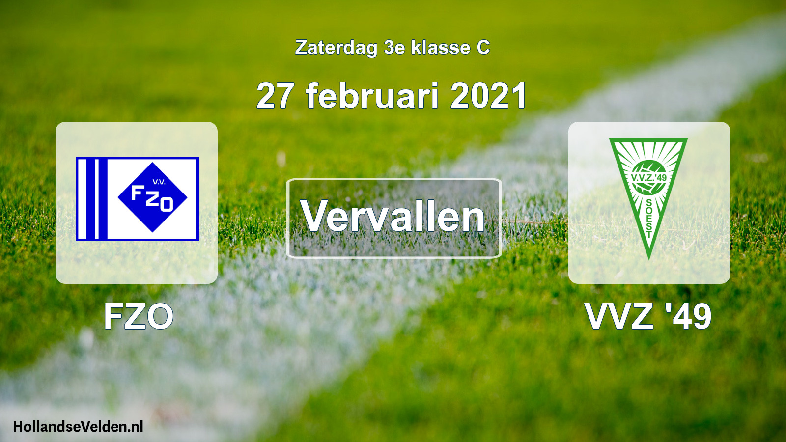 Scheduled Match: FZO - VVZ '49 (27 February 2021)