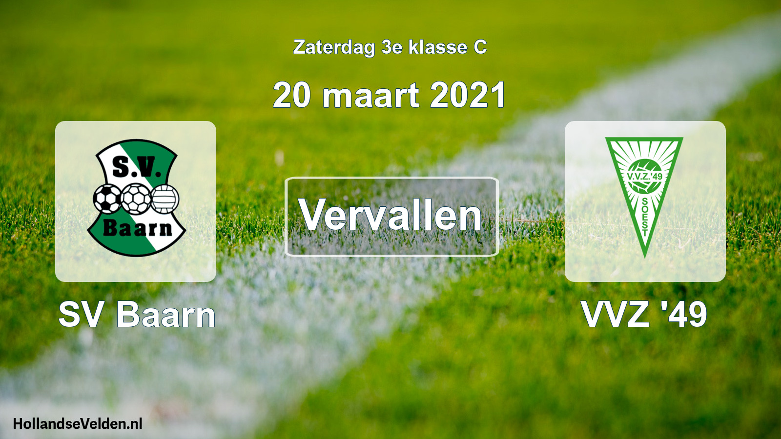 Scheduled Match: SV Baarn - VVZ '49 (20 March 2021)