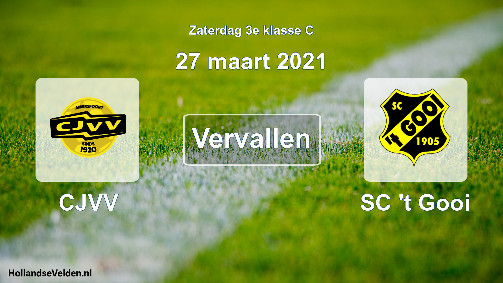 Scheduled Match: CJVV - SC 't Gooi (27 March 2021)