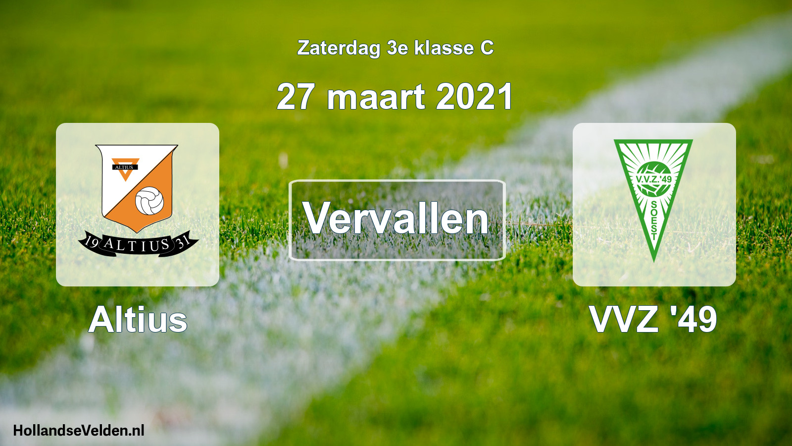 Scheduled Match: Altius - VVZ '49 (27 March 2021)