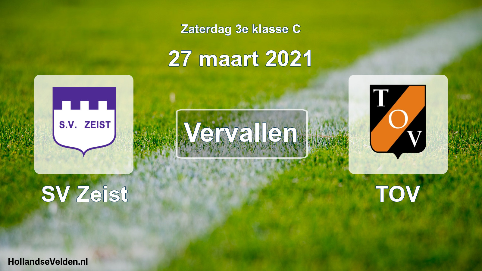 Scheduled Match: SV Zeist - TOV (27 March 2021)