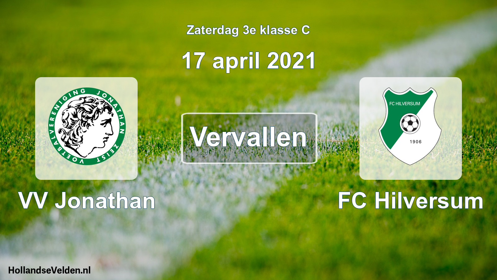 Scheduled Match: VV Jonathan - FC Hilversum (17 April 2021)