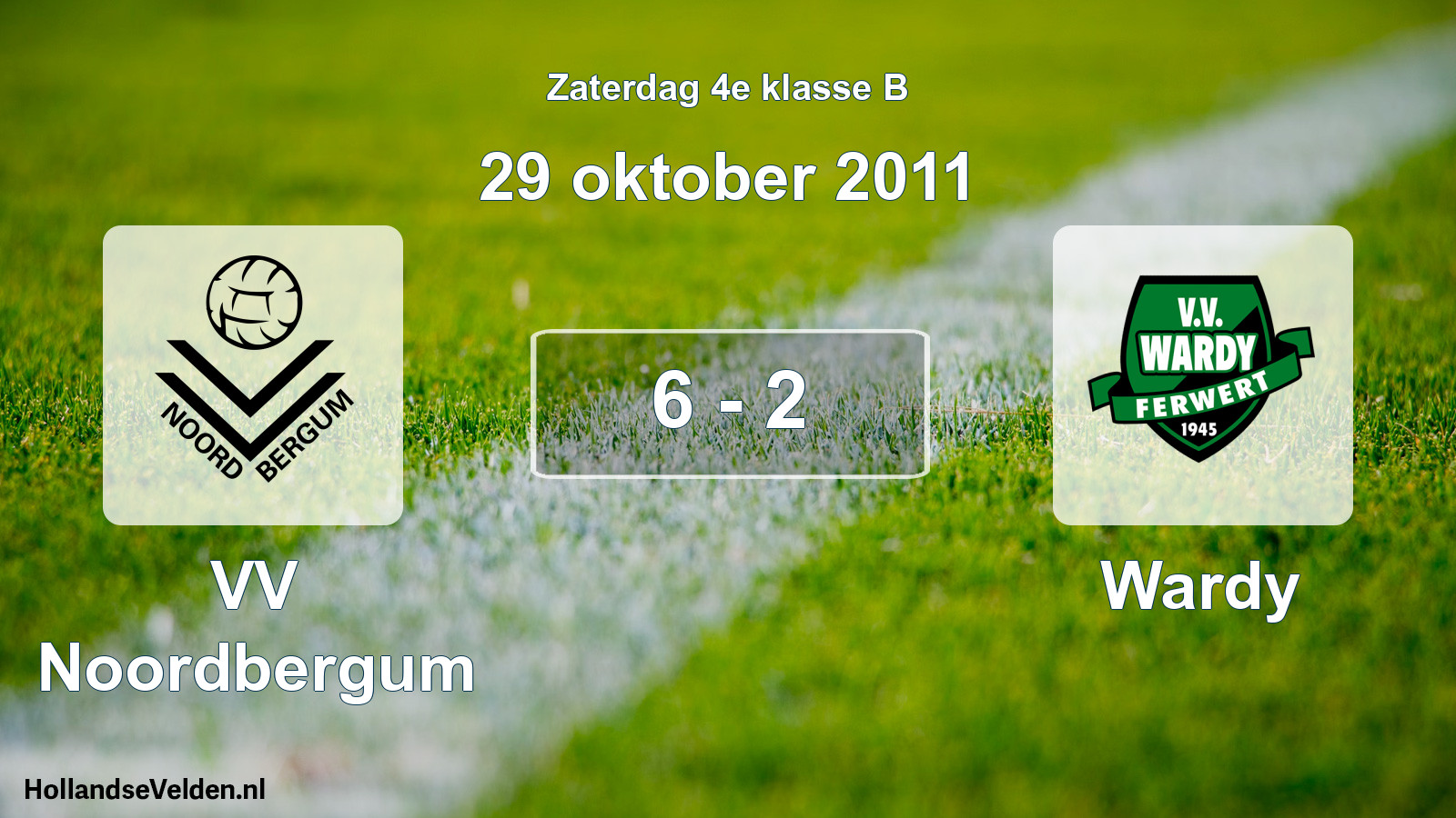 Total number of matches played: VV Noordbergum - Wardy 6 - 2 (29 October 2011)