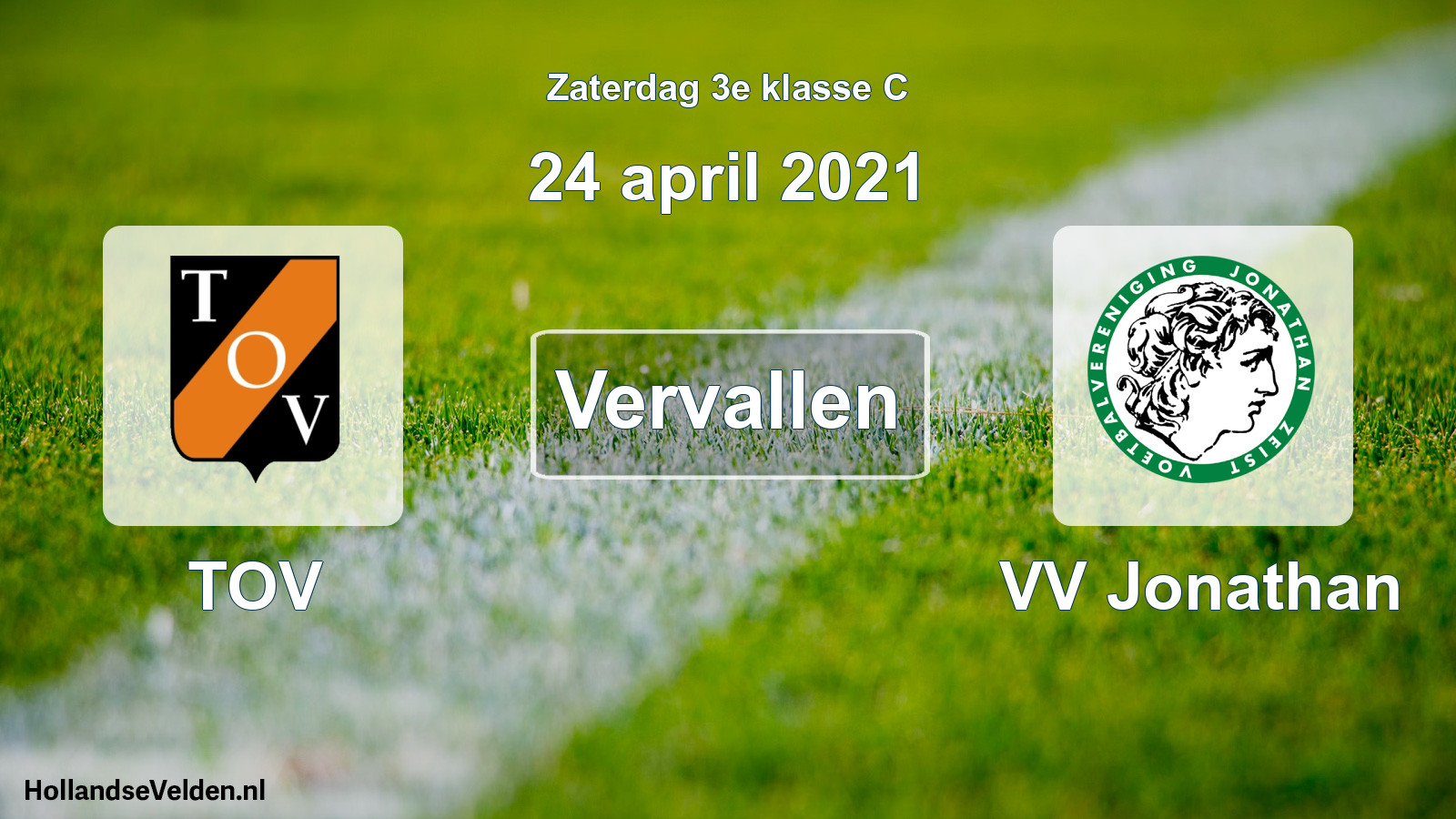 Scheduled Match: TOV - VV Jonathan (24 April 2021)