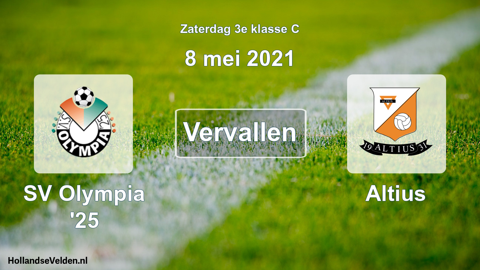 Scheduled Match: SV Olympia '25 - Altius (8 May 2021)