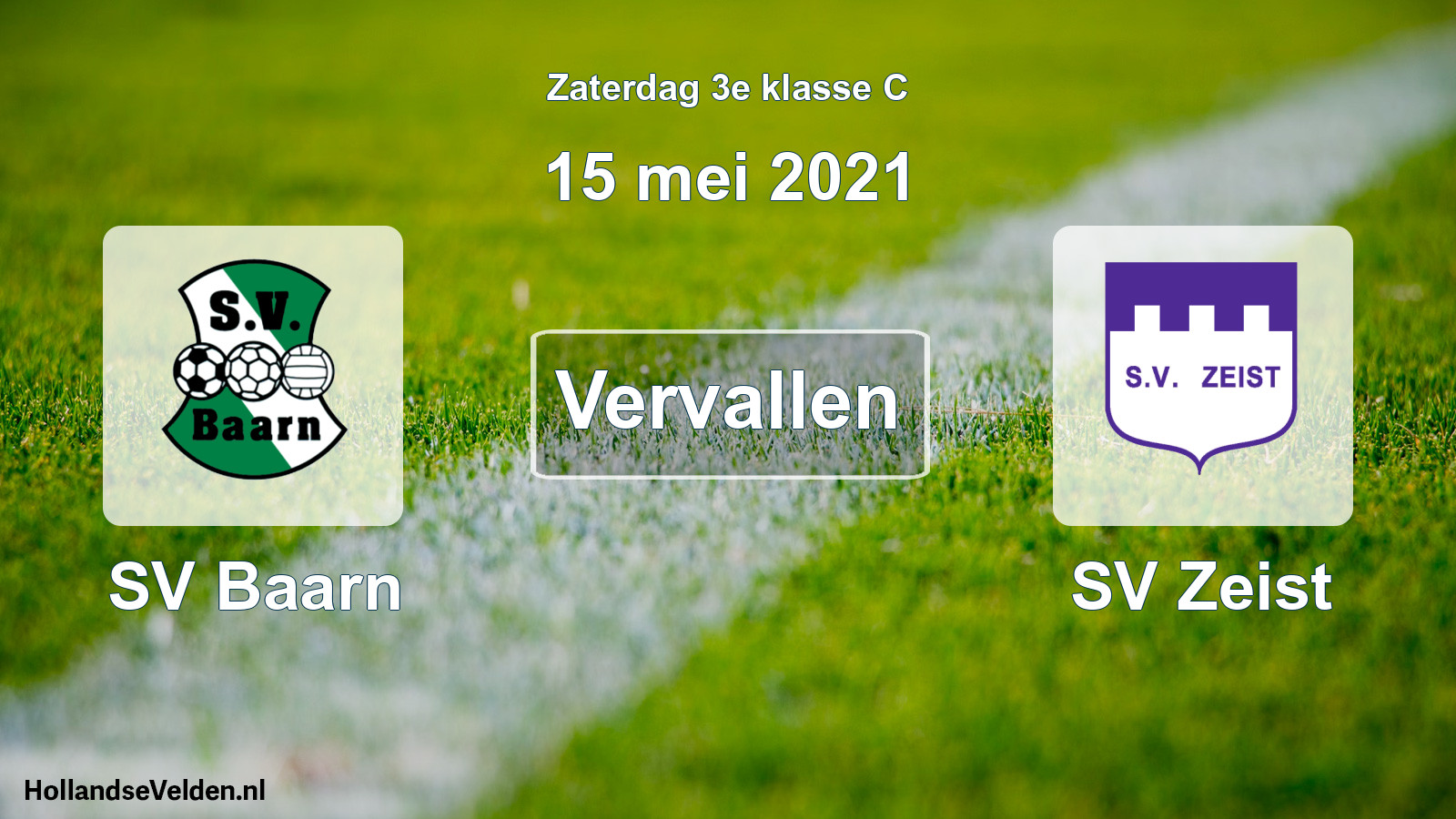 Scheduled Match: SV Baarn - SV Zeist (15 May 2021)